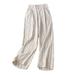 Mrat Full-Length Pant Womens Trousers Wide Leg Sweatpants High Waisted Pants Cotton Long Straight Pants Linen Pants Fall Palazzo Pants Flare Sweatpants Oversized Pants