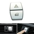 2* Car Warning Lamp Chrome ABS Shift Knobs Decorative Cover For BMW 5 Series F10