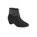 Wide Width Women's The Mikaiah Bootie by Comfortview in Black (Size 10 W)