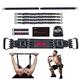 INNSTAR Gym 3.0 Portable Home Training Set, Adjustable Bench Press Squat Resistance Bands with Fitness Bar, Foot Cover, Full Body Workout Equipment, All in One for Home, Travel, Black Set