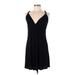 Kenneth Cole New York Casual Dress - A-Line Plunge Sleeveless: Black Print Dresses - Women's Size Medium