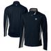 Men's Cutter & Buck Navy North Carolina Tar Heels Alumni Logo Navigate Softshell Full-Zip Jacket