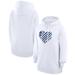 Women's G-III 4Her by Carl Banks White Toronto Blue Jays Heart Fleece Pullover Hoodie