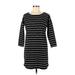 BB Dakota Casual Dress: Black Stripes Dresses - Women's Size Medium