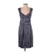 NANETTE Nanette Lepore Cocktail Dress: Purple Leopard Print Dresses - Women's Size 4