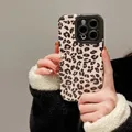 Fall für iPhone 15 plus 11 14 Pro Max 13 Mini 12 Leoparden muster Silikon Handy tasche Rückseite für