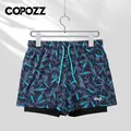 COPOZZ Sommer männer Strand Badehose Kordelzug Elastische Taille Badeanzug Shorts Plus Größe Schnell