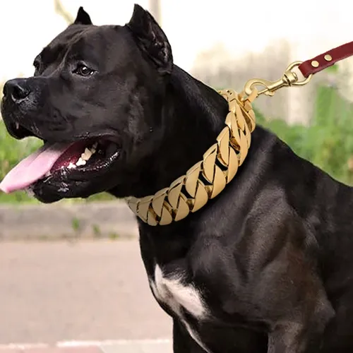 Starke Metall Hund Kette Kragen Edelstahl Pet Training Choke Kragen Für Große Hunde Pitbull Bulldog