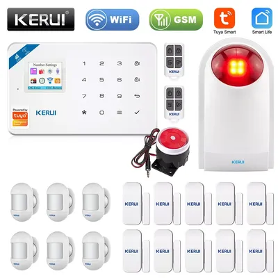 KERUI W181 Tuya Smart Home WIFI GSM Alarm System Einbrecher Home Security Alarm App Steuerung Motion Sensor 6 Sprachen Garage alarm