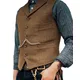 Herren Anzug Weste Braun Hochzeit Wolle Tweed Business Weste Jacke Beiläufige Dünne Fit Gilet Homme