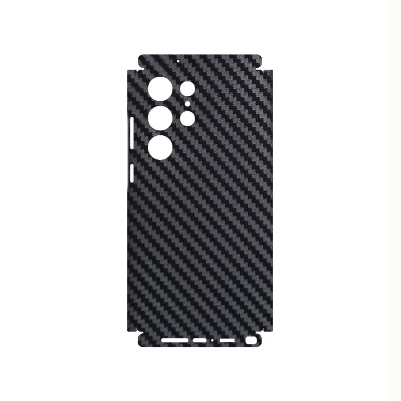 3D Carbon Fiber Haut Korn Ganzkörper Telefon Aufkleber Für SAMSUNG GALAXY S25 S24 + S23 Ultra S23 Plus S22 a55 Zurück + Seiten Wrap Film Image