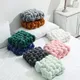 Wohnzimmer weichen Plüsch Knoten Kissen Sofa Kissen einfarbig quadratisch hand gewebt nach Hause