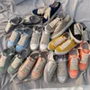 Maxdutti Frauen Schuhe neue Leinwand Schuhe Frauen ins Mode Blogger Vintage Seide bunte weiche Sohle