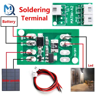 Automatische Solar Nachtlicht LED Hof Garten Lampe Steuerschalter Verzögerung Relais Modul Power-on/off Panel Batterie Ladegerät bord