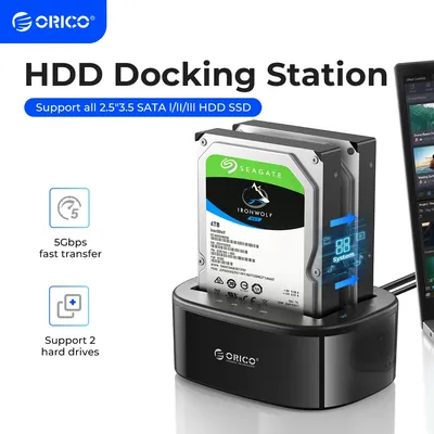 ORICO Dual-bay Hard Drive Docking Station für 2.5/3 5 Zoll HDD SSD SATA zu USB 3 0 HDD docking
