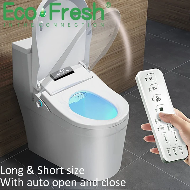 EcoFresh D U-förmiger intelligenter Toilettensitz, elektrische Bidet-Abdeckung, intelligentes Nachtlicht, intelligentes Bidet-Sprühgerät, Hitze, sauber, trocken, Massage