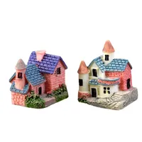 Künstliche Mini Harz Haus Handwerk Ornament für Heimtextilien Kleines Haus Modell DIY Niedlichen