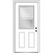 Verona Home Design 15-Lite Fiberglass Smooth 2-Panel Primed Fiberglass Prehung Front Entry Door Fiberglass | 80 H x 30 W x 1.75 D in | Wayfair