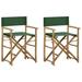 Bay Isle Home™ Folding Director's Chairs Outdoor Camping Chair Bamboo & Fabric Wood in Brown | 34.65 H x 23.62 W x 17.72 D in | Wayfair