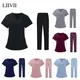 Beauty salon Work uniforms Short-sleeved Health services suits working shirt tops/Suits summer pet