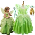 Disney Girls Tinker Bell Costume Halloween Costume for Kids Green Tinkerbell Fancy Dress Fairy