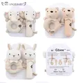 Baby Rattles Soft Cartoon Cute Plush Animal Rattles Toys Child Educational Handbells Soft Toddler