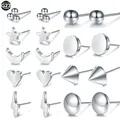 1Pc/10Pcs G23 Titanium Push-in Lip Ring Top Threadless Push Pin Labret Piercing Replacement Ear