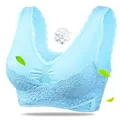 Pure Cotton Slim Underwear Solid Color Breathable Bra Seamless Sexy Lace Sling Top M~XL Size Women's