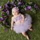 Baby Newborn Photography Props Cute Princess Infant Costume Outfit with Flower Headband Baby Girl