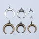 10pcs Horns Crescent Moon Charms Pendants Antique Jewelry Making DIY Handmade Craft