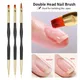 3Pcs Acrylic French Stripe Nail Art Liner Brush Set 3D Tips Manicuring Ultra-thin Line Drawing Pen