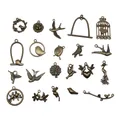 10pcs Charms Fly Bird Antique Bronze Color Pendants Antique Jewelry Making DIY Handmade Craft