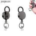 Retractable Metal Wire Keychain Pull Badge Reel ID Lanyard Name Tag Card Badge Holder Reels Recoil