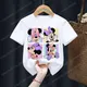 New Summer Minnie Children T-shirt Kawaii Disney T Shirt Mickey Mouse Anime Cartoons Casual Vintage