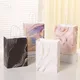 5Pcs Marble Design Kraft Paper Gift Bag with Handle Birthday Party Packaging Bags Wedding Gifts for