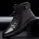 Men's Motorcycle Boots Comfortable Platform Boots Men's Outdoor High Top Leather Boots Fashion