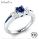 Jellystory Classic Women Ring 925 Silver Jewelry with Sapphire Emerald Amethyst Gemstones Wedding