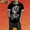 T-shirt Men Men's Hooded T-Shirt Y2k Dragon Ball Z Mens Clothes Vegeta Oversized Streetwear Tops