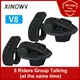 XINOWY V8 1200M Bluetooth Motorcycle Helmet Headset Intercom for 5 Riders Interphone NFC/Telecontrol