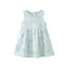 ZCFZJW Cute Floral Pattern Print Summer Princess Dresses for Kids Girls Trendy Sleeveless Beach Sundress Loose Flowy A-Line Short Mini Dress Green 1-2 Years