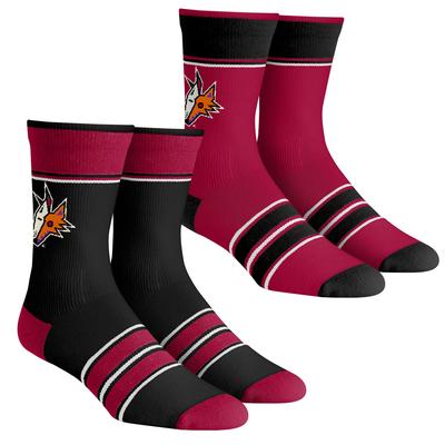 Jugend-Rock-Em-Socken Arizona Coyotes Multi-Stripe 2er-Pack Team-Crew-Socken-Set Image