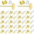 TOAOB 300pcs Hypoallergenic Gold Stainless Steel Earring Posts 5mm Flat Pad Blanks Pin Studs with Clear Rubber Earring Backs and Butterfly Earring Backs for Jewelry Making DIY