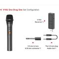 ALSLIAO Wireless Microphone 2 Channels VHF Professional Handheld Mic For Party Karaoke