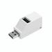 USB 2.0 HUB Adapter Extender Mini Splitter Box 3 Ports for PC Laptop Mobile Phone High Speed U Disk Reader White