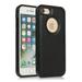 Allytech iPhone SE 2022 Case iPhone SE 2020 Case Premium PU Leather Protective Shockproof Anti-Scratch Logo Show Case Cover for Apple iPhone SE 3rd 2nd Generation 4.7 Phone - Black