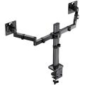 PERLESMITH Dual Monitor Stand Mount for 17-32 Screen with Tilt Swivel Rotate Holds 4.4 to 22 lbs