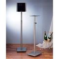 VTI Manufacturing Silver Iron Cast Baseadjustable Speaker Stand