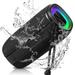 UrbanX X808 Bluetooth Speaker IPX5 Waterproof Speakers 360Â° HD Surround Sound with Punchy Bass True Wireless Pairing BT5.3 Portable Speaker for LG K7 (2017) - Black