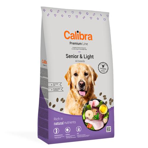 12kg Calibra Dog Premium Line Senior & Light Huhn Hundefutter trocken