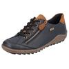 Schnürschuh REMONTE, Damen, Gr. 42, bunt (dunkelblau, braun), Leder, unifarben mit Farbeinsatz, sportlich, Schuhe, mit Tex-Ausstattung, Freizeitschuh, Halbschuh, Schnürschuh